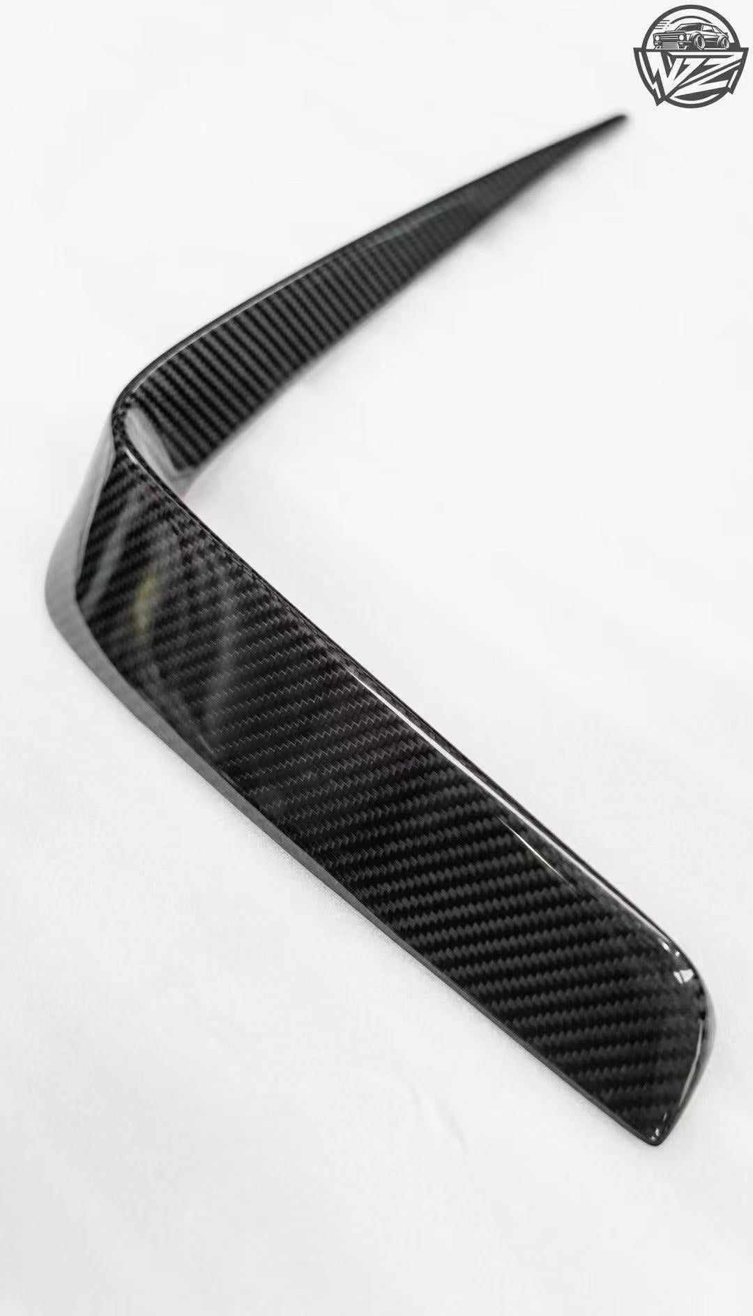 Porsche Panamera 976 Base 4 4S E-Hybird 2024 with Aftermarket Parts - Front Canards Pre-preg Carbon Fiber / FRP from CMST Tuning
