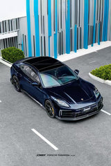 Porsche Panamera 976 Base 4 4S E-Hybird 2024 with Aftermarket Parts - Front Canards Pre-preg Carbon Fiber / FRP from CMST Tuning