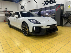  Porsche Panamera 976 Base 4 4S E-Hybird 2024 with Aftermarket Parts - Front Lip Pre-preg Carbon Fiber / FRP from CMST Tuning 