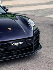  Porsche Panamera 976 Base 4 4S E-Hybird 2024 with Aftermarket Parts - Front Lip Pre-preg Carbon Fiber / FRP from CMST Tuning 