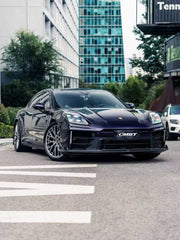  Porsche Panamera 976 Base 4 4S E-Hybird 2024 with Aftermarket Parts - Front Lip Pre-preg Carbon Fiber / FRP from CMST Tuning 