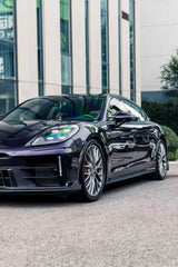  Porsche Panamera 976 Base 4 4S E-Hybird 2024 with Aftermarket Parts - Front Lip Pre-preg Carbon Fiber / FRP from CMST Tuning 