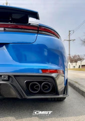 Porsche Panamera 976 Base 4 4S E-Hybird GTS Turbo 2024 with Aftermarket Parts - Rear Diffuser & Canards Pre-preg Carbon Fiber / FRP from CMST Tuning