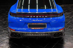 Porsche Panamera 976 Base 4 4S E-Hybird GTS Turbo 2024 with Aftermarket Parts - Rear Diffuser & Canards Pre-preg Carbon Fiber / FRP from CMST Tuning