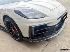 Porsche Panamera 976 Base 4 4S E-Hybird 2024 with Aftermarket Parts - Front Canards Pre-preg Carbon Fiber / FRP from CMST Tuning