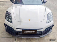 Porsche Panamera 976 Base 4 4S E-Hybird 2024 with Aftermarket Parts - Front Canards Pre-preg Carbon Fiber / FRP from CMST Tuning
