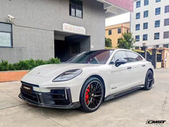 Porsche Panamera 976 Base 4 4S E-Hybird 2024 with Aftermarket Parts - Front Canards Pre-preg Carbon Fiber / FRP from CMST Tuning
