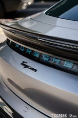 Porsche Taycan 9J1 Sedan RWD/4S/GTS/Turbo/Turbo S 2020 2021 2022 2023 2024 with Aftermarket Parts - Rear Spoiler Carbon Fiber / FPR from CMST Tuning