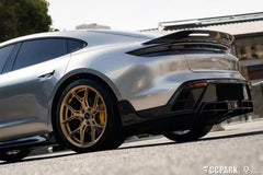 Porsche Taycan 9J1 Sedan RWD/4S/GTS/Turbo/Turbo S 2020 2021 2022 2023 2024 with Aftermarket Parts - Rear Spoiler Carbon Fiber / FPR from CMST Tuning