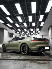 Porsche Taycan 9J1 Sedan/Cross Turismo RWD/4S/GTS/Turbo/Turbo S 2020-ON with Aftermarket Parts - Rear Diffuser & Canards Carbon Fiber / FRP from CMST Tuning
