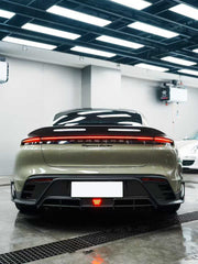 Porsche Taycan 9J1 Sedan/Cross Turismo RWD/4S/GTS/Turbo/Turbo S 2020-ON with Aftermarket Parts - Rear Diffuser & Canards Carbon Fiber / FRP from CMST Tuning