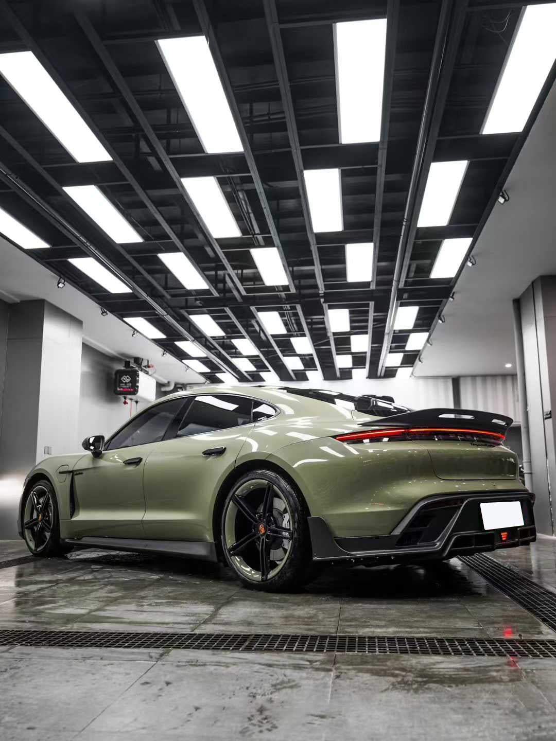 Porsche Taycan 9J1 Sedan RWD/4S/GTS/Turbo/Turbo S 2020 2021 2022 2023 2024 with Aftermarket Parts - Rear Spoiler Carbon Fiber / FPR from CMST Tuning