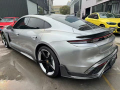 Porsche Taycan 9J1 Sedan RWD/4S/GTS/Turbo/Turbo S 2020-ON with Aftermarket Parts - Vacuumed Carbon & FPR Rear Spoiler from CMST Tuning