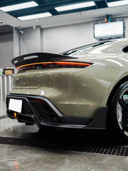 Porsche Taycan 9J1 Sedan RWD/4S/GTS/Turbo/Turbo S 2020 2021 2022 2023 2024 with Aftermarket Parts - Rear Spoiler Carbon Fiber / FPR from CMST Tuning