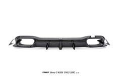 Mercedes Benz C-Class C63 C43 AMG C300 (with sport-package bumper) W206 S206 2021-ON with Aftermarket Parts - Rear Diffuser & Exhaust Carbon Fiber / FRP from CMST Tuning