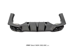 Mercedes Benz C-Class C63 C43 AMG C300 (with sport-package bumper) W206 S206 2021-ON with Aftermarket Parts - Rear Diffuser & Exhaust Carbon Fiber / FRP from CMST Tuning