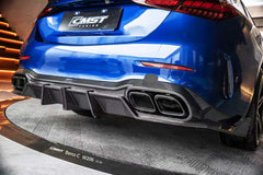 Mercedes Benz C-Class C63 C43 AMG C300 (with sport-package bumper) W206 S206 2021-ON with Aftermarket Parts - Rear Diffuser & Exhaust Carbon Fiber / FRP from CMST Tuning