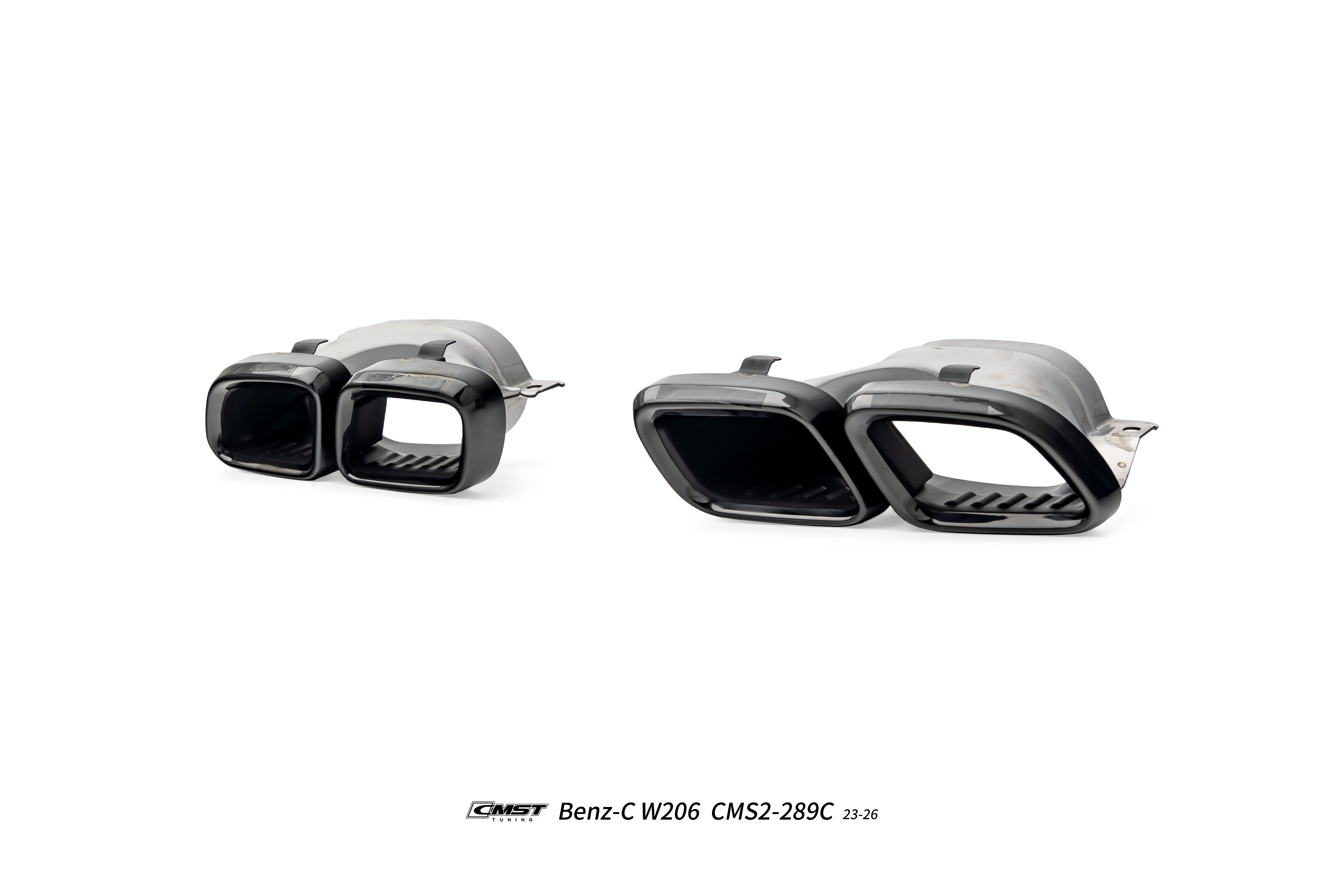 Mercedes Benz C-Class C63 C43 AMG C300 (with sport-package bumper) W206 S206 2021-ON with Aftermarket Parts - Rear Diffuser & Exhaust Carbon Fiber / FRP from CMST Tuning