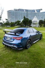 Mercedes Benz C-Class C63 C43 AMG C300 (with sport-package bumper) W206 S206 2021-ON with Aftermarket Parts - Rear Diffuser & Exhaust Carbon Fiber / FRP from CMST Tuning