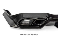 Mercedes Benz C-Class C63 C43 AMG C300 (with sport-package bumper) W206 S206 2021-ON with Aftermarket Parts - Rear Diffuser & Exhaust Carbon Fiber / FRP from CMST Tuning