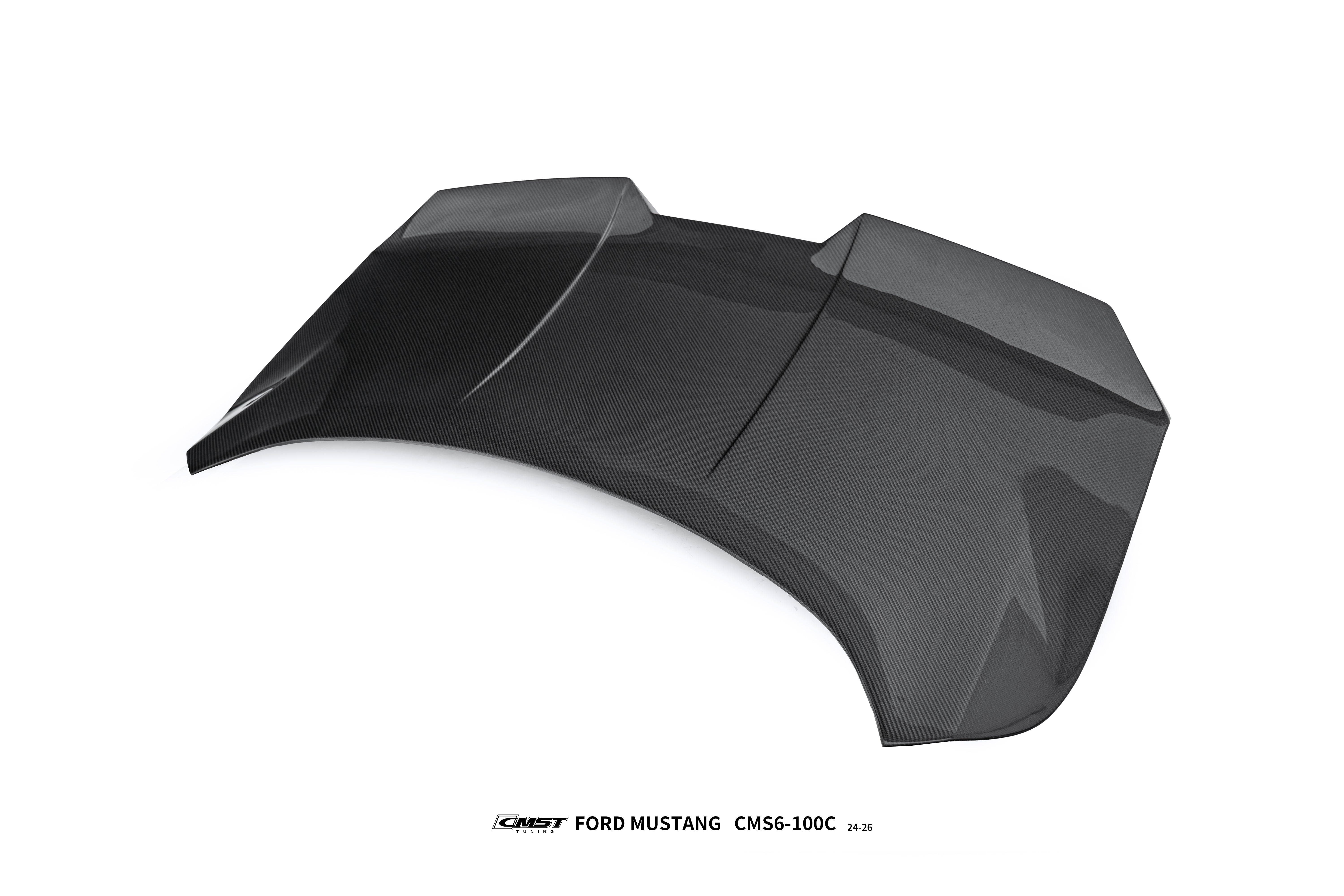 Ford Mustang S650 2.3 Ecoboost 5.0 GT Dark Horse 2024-ON with Aftermarket Parts - Rear Ducktail Trunk Lid Carbon Fiber / FRP from CMST Tuning