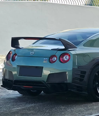 Nissan GTR Nismo T-Spec Black Edition Track Eidtion Premium Pure 2008-2023 with Aftermarket Parts - Rear Spoiler Wing Carbon Fiber / FRP from CMST Tuning
