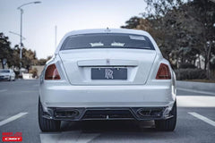 Rolls-Royce Ghost First Generation Series II 2015 2016 2017 2018 2019 2020 with Aftermarket Parts - Rear Bumper &amp; Diffuser Carbon Fiber / FRP from CMST Tuning