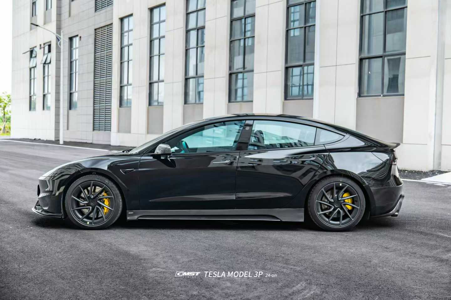 Tesla Model 3 Highland / Performance 2024-ON with Aftermarket Parts - V1 Style Side Skirts Carbon Fiber from CMST Tuning
