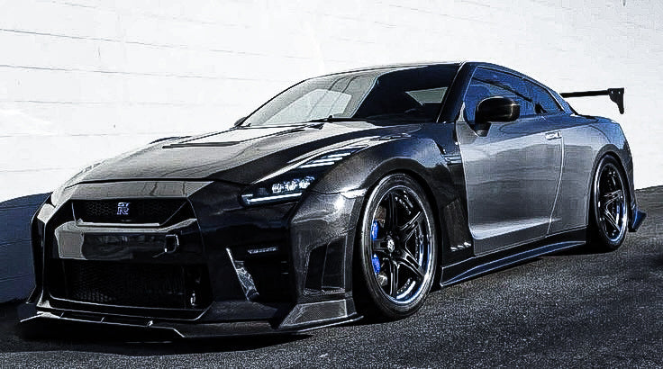 Nissan GTR Nismo Black Edition Track Eidtion Premium Base 2008-2016 (for installation on 2017-2024 vehicles, 2008-2016 hood is recommended) with Aftermarket Parts - Stage 2 Style Front Bumper & Lip (Undertray & DRL included) Carbon Fiber / FRP from CMST Tuning