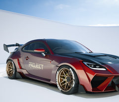 Subaru BRZ ZD8 2022-ON & Toyota GR86 ZN8 2022-ON with Aftermarket Parts - PROJECT WIDEBODY Front Fender Flares and Door Garnish Carbon Fiber / FRP from CMST Tuning