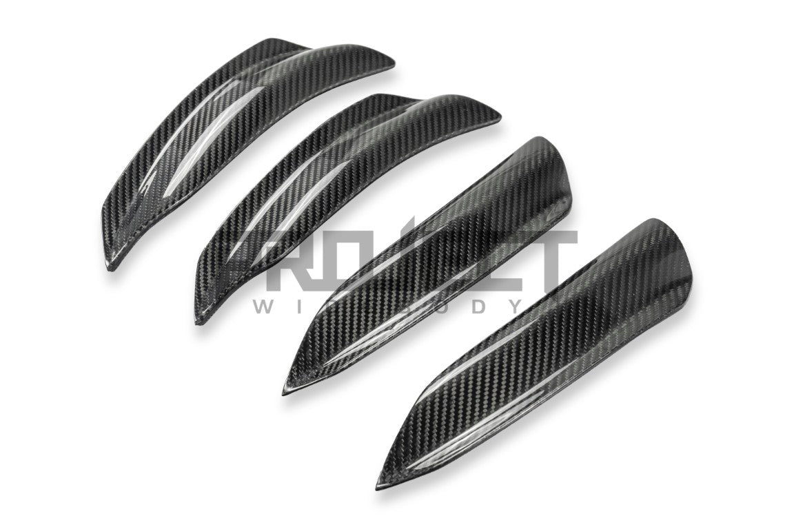 Subaru BRZ ZD8 &  Toyota GR86 ZN8 2022-ON with Aftermarket Parts - PROJECT WIDEBODY Front Bumper Canards Carbon Fiber / FRP from CMST Tuning