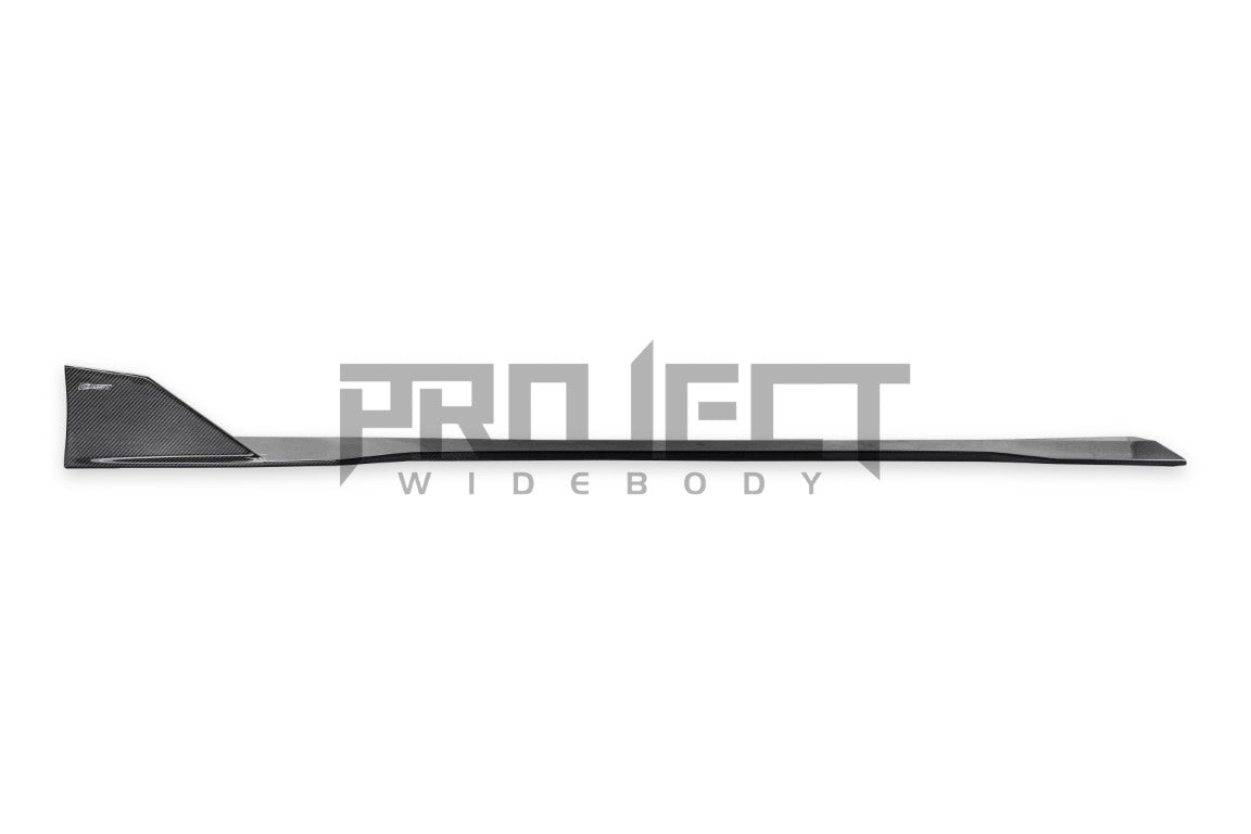 Subaru BRZ ZD8 2022-ON &  Toyota GR86 ZN8 2022-ON with Aftermarket Parts - PROJECT WIDEBODY Upper &amp; Lower Side Skirts Extensions Carbon Fiber / FRP from CMST Tuning