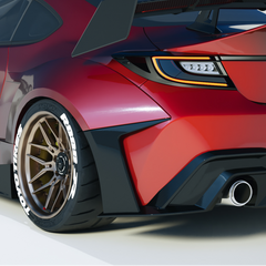 Subaru BRZ ZD8 2022-ON &  Toyota GR86 ZN8 2022-ON with Aftermarket Parts - PROJECT WIDEBODY Rear Bumper Valences Carbon Fiber / FRP from CMST Tuning