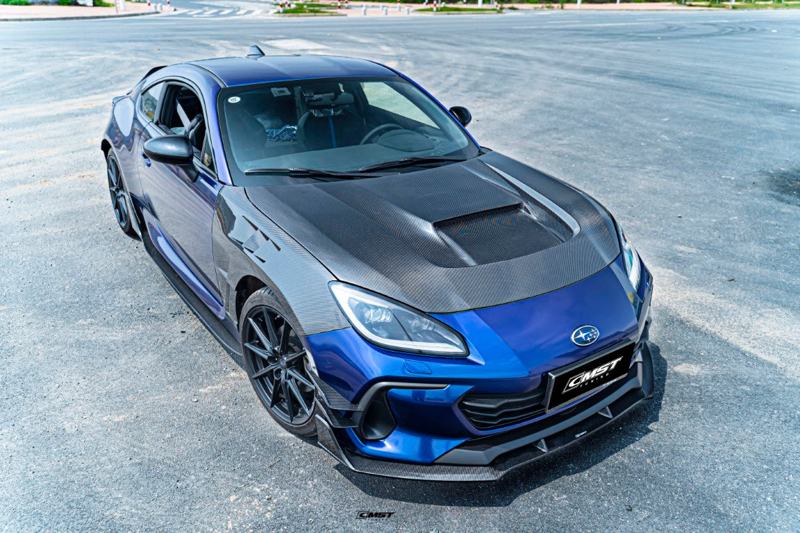Subaru BRZ ZD8 & Toyota GR86 ZN8 2022 2023 2024 with Aftermarket Parts - V1 Style Side Skirts Carbon Fiber from CMST Tuning
