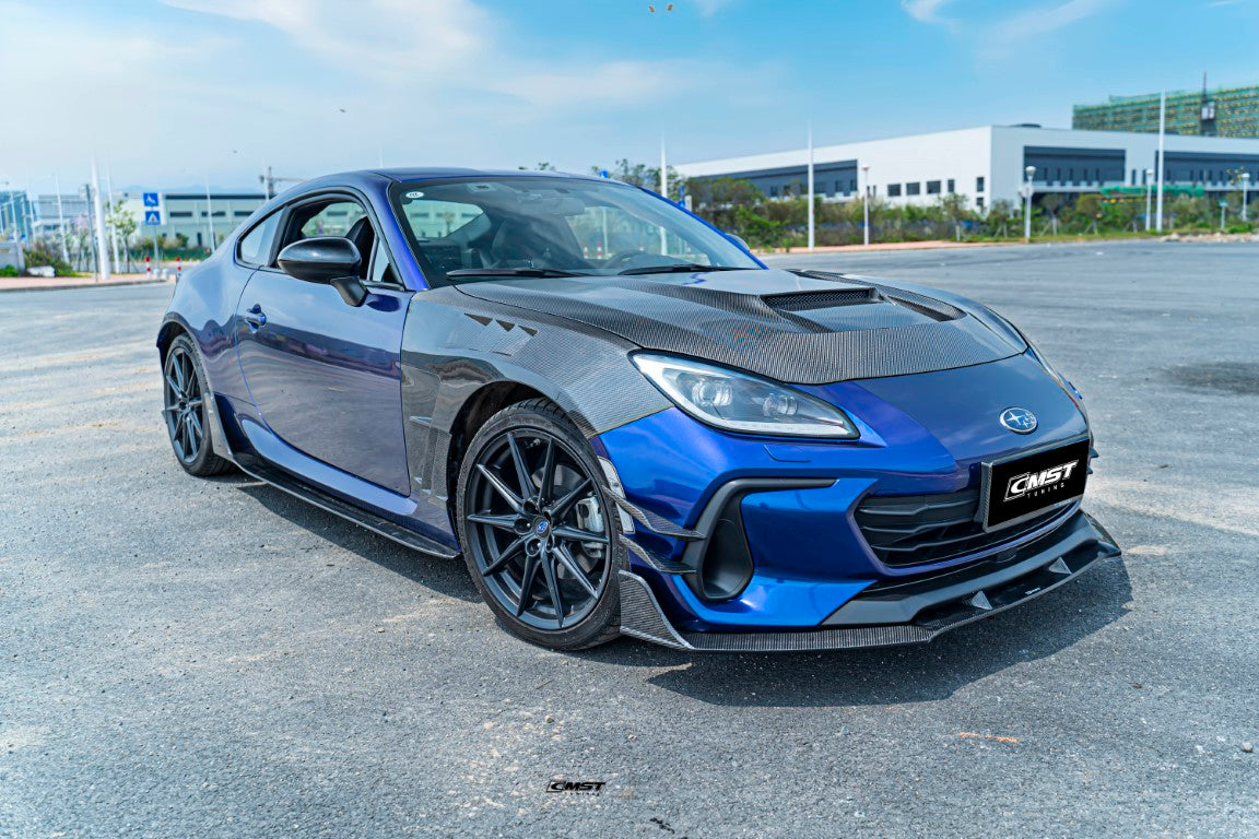 Subaru BRZ ZD8 & Toyota GR86 ZN8 2022-ON with Aftermarket Parts - V2 Style Carbon Fiber or FRP Hood from  CMST Tuning