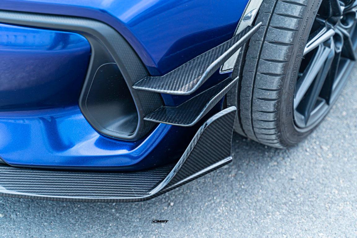 Subaru BRZ ZD8 2022 2023 2024 with Aftermarket Parts - V1 Style Front Canards Carbon Fiber from CMST Tuning