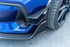 Subaru BRZ ZD8 2022 2023 2024 with Aftermarket Parts - V1 Style Front Canards Carbon Fiber from CMST Tuning