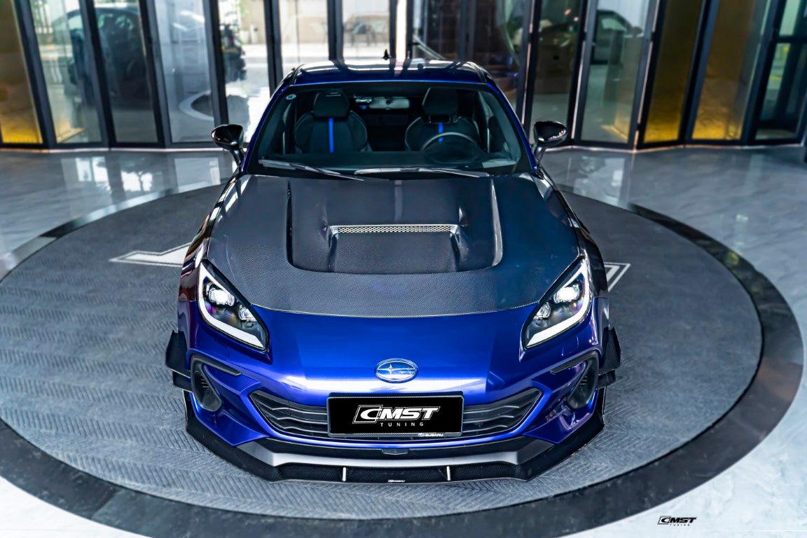 Subaru BRZ ZD8 2022 2023 2024 with Aftermarket Parts - V1 Style Front Canards Carbon Fiber from CMST Tuning