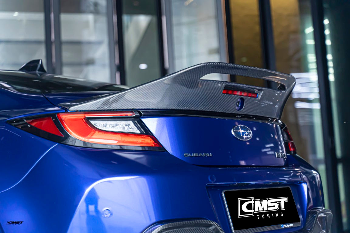 Subaru BRZ ZD8 & Toyota GR86 ZN8 2022-ON with Aftermarket Parts - V1 Style Carbon Fiber Rear Spoiler from CMST Tuning