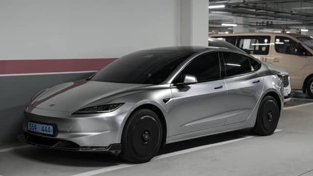 Tesla Model 3 Highland 2024-ON with Aftermarket Parts - V2 Style Front Lip Carbon Fiber from CMST Tuning