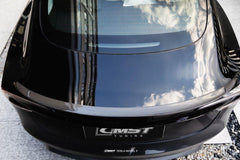 Tesla Model 3 Highland / Performance 2024-ON with Aftermarket Parts - V3 Style Rear Spoiler Carbon Fiber from CMST Tuning