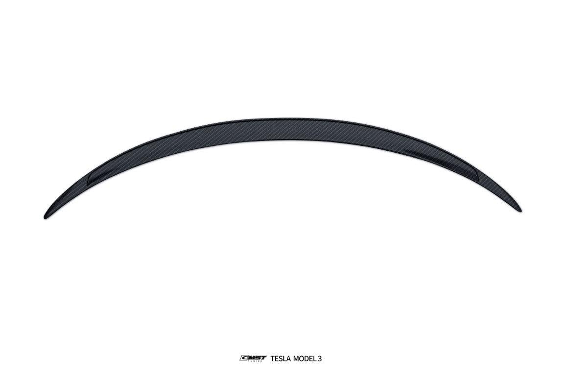 Tesla Model 3 Highland / Performance 2024-ON with Aftermarket Parts - V3 Style Rear Spoiler Carbon Fiber from CMST Tuning