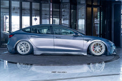 Tesla Model 3 Highland 2024-ON with Aftermarket Parts - V1 Style Carbon Fiber Side Skirts from CMST Tuning