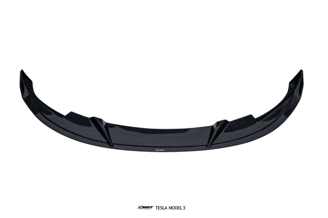 Tesla Model 3 Highland 2024-ON with Aftermarket Parts - V2 Style Front Lip Carbon Fiber from CMST Tuning