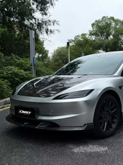 Tesla Model 3 Highland / Performance 2024-ON with Aftermarket Parts - V1 Style Hood Bonnet Carbon Fiber / FRP from CMST Tuning