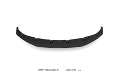 Tesla Model 3 Performance 2024-ON with Aftermarket Parts - V1 Front Lip Carbon Fiber / FRP from CMST Tuning