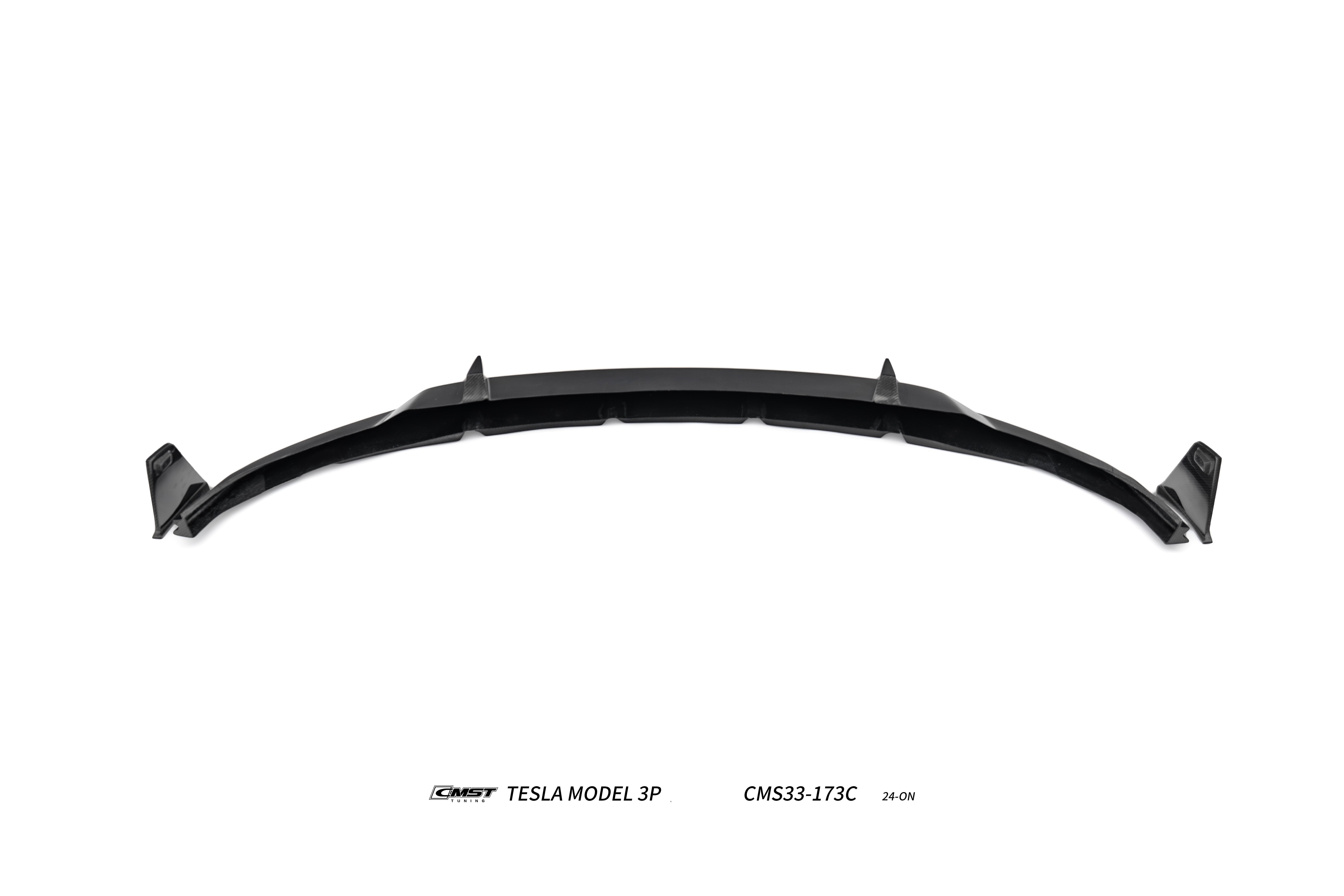 Tesla Model 3 Performance 2024-ON with Aftermarket Parts - V1 Front Lip Carbon Fiber / FRP from CMST Tuning