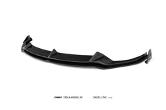 Tesla Model 3 Performance 2024-ON with Aftermarket Parts - V2 Front Lip Carbon Fiber / FRP from CMST Tuning