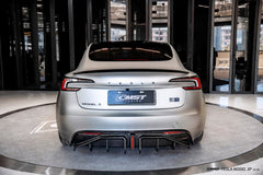 Tesla Model 3 Performance 2024-ON with Aftermarket Parts - V1 Rear Diffuser Carbon Fiber / FRP from CMST Tuning