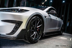 Tesla Model 3 Performance 2024-ON with Aftermarket Parts - Upper Valences Carbon Fiber / FRP from CMST Tuning